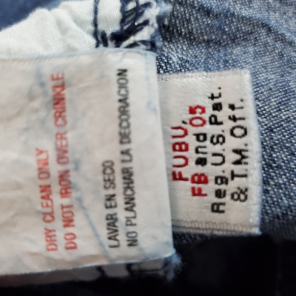 Fubu The Collection Blazer Style Denim Jacket - Picture 16 of 16